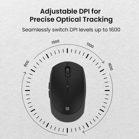 Portronics Toad III Bluetooth Mouse, Black-7