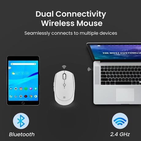 Portronics Toad III Bluetooth Mouse, White-1