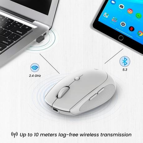 Portronics Toad III Bluetooth Mouse, White-6