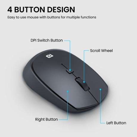 Portronics Toad 23 Wireless Mouse, Black-3