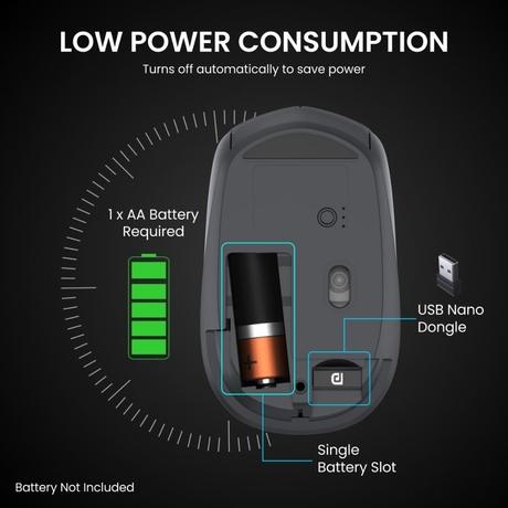 Portronics Toad 23 Wireless Mouse, Black-5