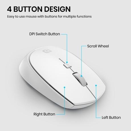 Portronics Toad 23 Wireless Mouse, White-2