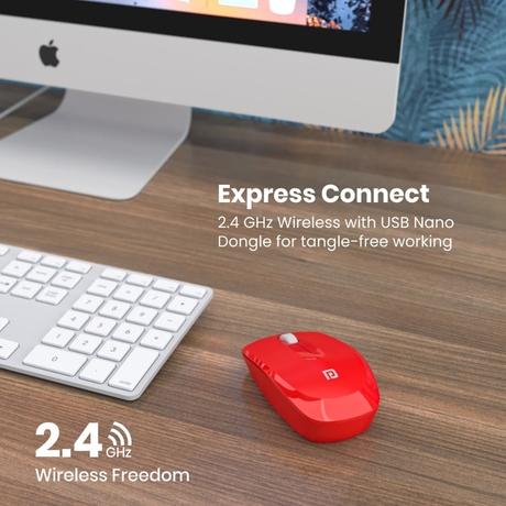 Portronics Toad 25 Wireless Mouse, Red-1