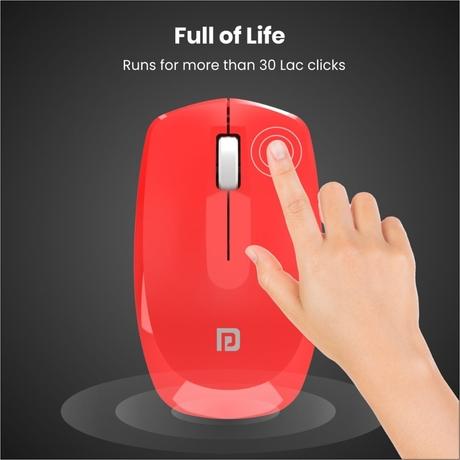 Portronics Toad 25 Wireless Mouse, Red-4