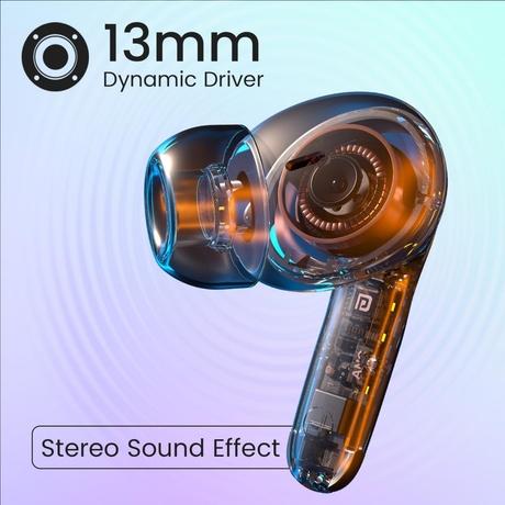 Portronics Harmonics Twins 28 ANC TWS In Ear Earbuds with Smart Touch Control, 50 Hours Playback, Quad Mic ENC, Low Latency, 13 mm Dynamic Driver, IPX 5 Water Resistant, Fast Type C Charging, (Black) - POR 2241-2