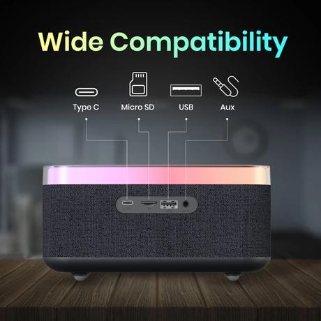 Portronics TriFusion Speaker, Black-6