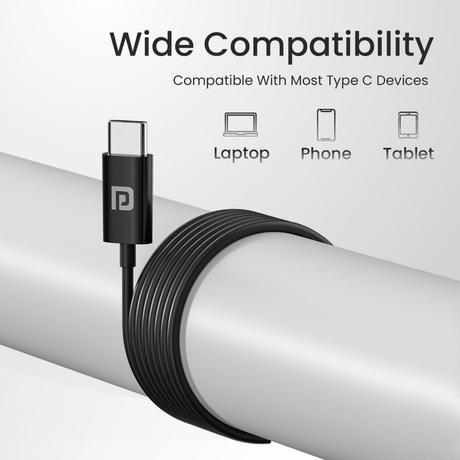 Portronics Conch Theta C in Ear Type C Wired Earphones with in Line HD Mic, Powerful Audio, 14.2 mm Driver, Unique Earbuds Design, TPE Anti Tangle Wire, in line Controls, Wide Compatibility (Black)-4