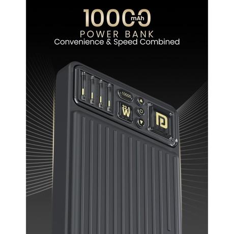 Portronics Luxcell Bind Mini 10000 mAh Power Bank, Black-1