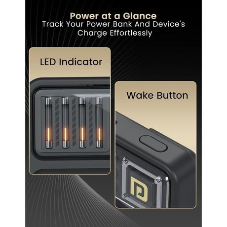Portronics Luxcell Bind Mini 10000 mAh Power Bank, Black-3