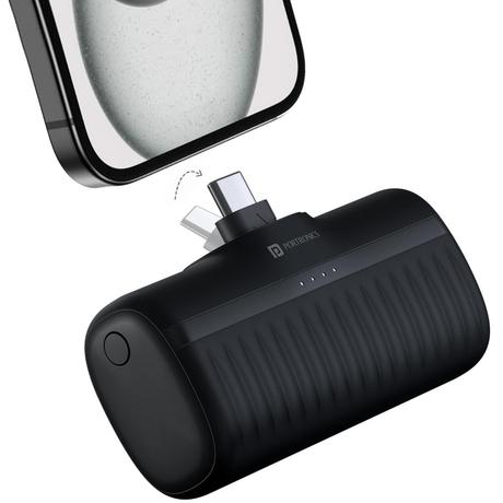 Portronics PowerPebble 5000 mAh Power Bank, Black-0
