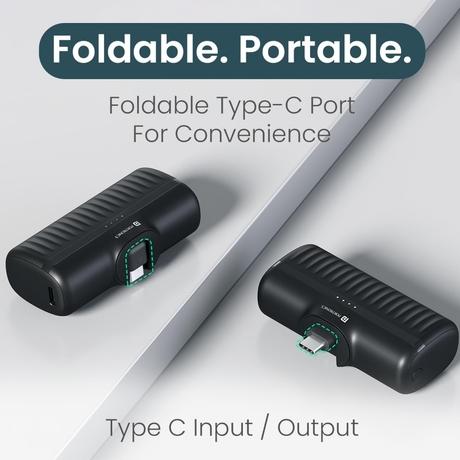 Portronics PowerPebble 5000 mAh Power Bank, Black-3