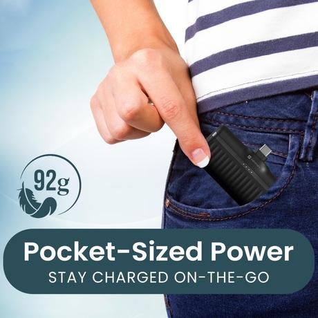 Portronics PowerPebble 5000 mAh Power Bank, Black-4