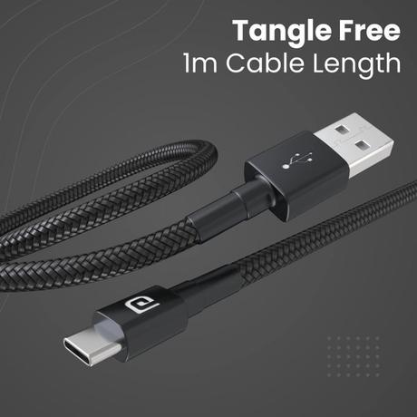 Portronics Konnect B USB to Type C Charging Cable, Black-1