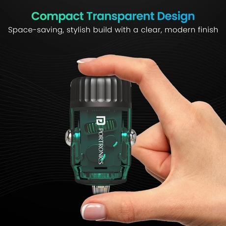 Portronics 36 W Car Charger, Black-5