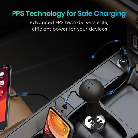 Portronics 36 W Car Charger, Black-6