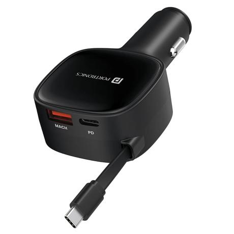 Portronics Car Power Retracto Charger-0