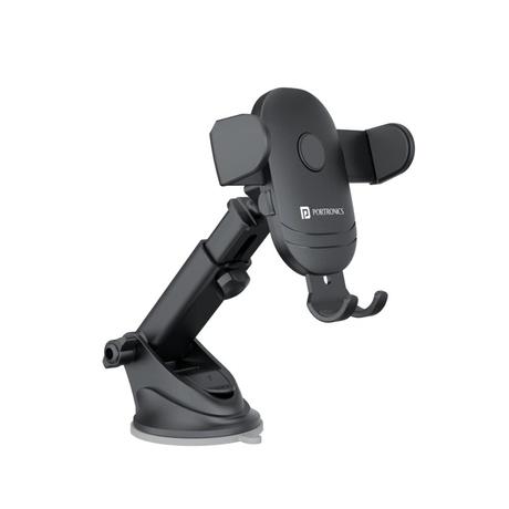 Portronics Clamp M2 Car Mobile Holder, Black-0