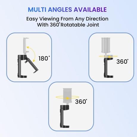 Portronics Mobot Mobile Holder Clip, Black-5