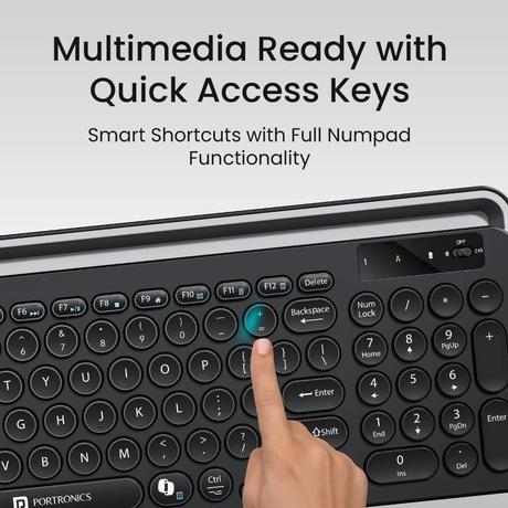Portronics Bubble 3.0 Wireless Keyboard, Black-3