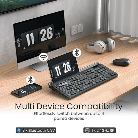 Portronics Bubble 3.0 Wireless Keyboard, Black-7