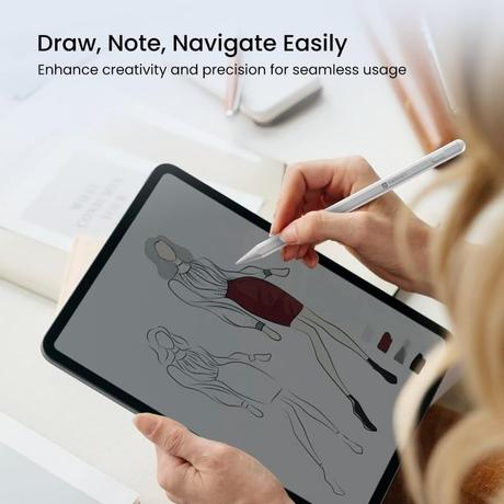 Portronics Glide Stylus, White, POR 2757-3