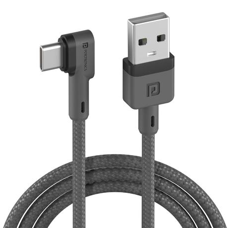 Portronics Konnect L USB to Type C Cable, Grey-0
