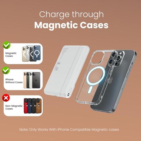 Portronics Power Shutter Air 10000 mAh MagSafe Power Bank, White-3