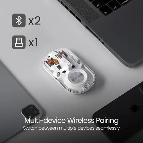 Portronics Toad 8 Transparent Bluetooth Mouse-4