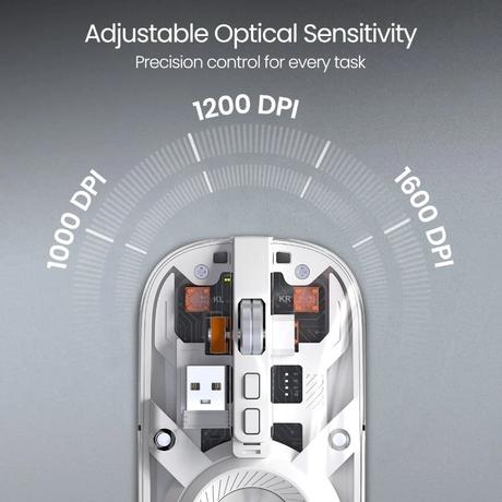 Portronics Toad 8 Transparent Bluetooth Mouse-6