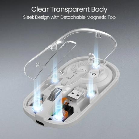 Portronics Toad 8 Transparent Bluetooth Mouse-7