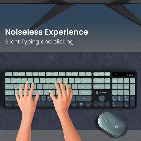 Portronics Key11 Rechargeable Wireless Keyboard and Mouse Combo, Green-5
