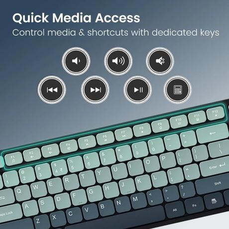 Portronics Key11 Rechargeable Wireless Keyboard and Mouse Combo, Green-6