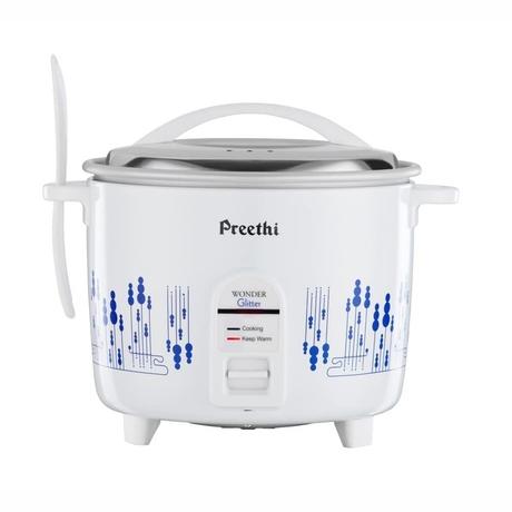 Preethi Glitter 1.8 litres Electric Rice Cooker with Rust Proof Body & Anodized Aluminium Pan-1