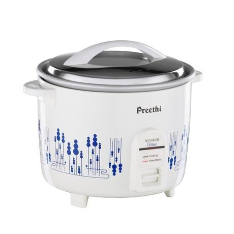 Preethi Glitter 1.8 litres Electric Rice Cooker with Rust Proof Body & Anodized Aluminium Pan-5