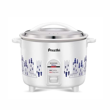 Preethi Glitter 1.8 litres Electric Rice Cooker with Rust Proof Body & Anodized Aluminium Pan-6