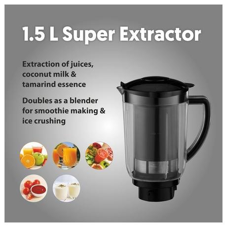 Preethi Galaxy Plus 750 Watt Mixer Grinder with 4 Stainless Steel Jar, Pink-4