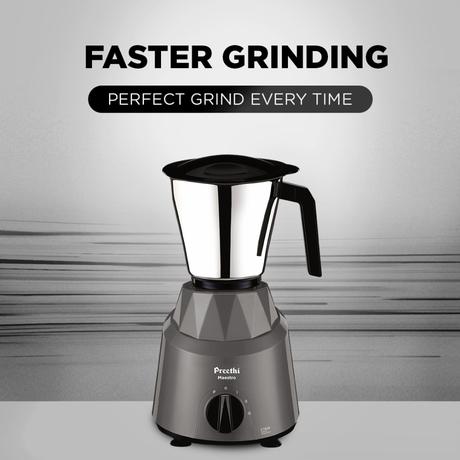 Preethi Maestro Mixer 750 Watts with 3 Jar, Grey, MG284-1