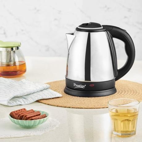 Prestige PKOSS 1.5 L 1500 W Stainless Steel Electric Kettle, Single-Touch Lid Locking, 360 Degree Swivel Base, Silver-6