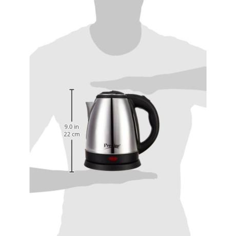 Prestige PKOSS 1.5 L 1500 W Stainless Steel Electric Kettle, Single-Touch Lid Locking, 360 Degree Swivel Base, Silver-8