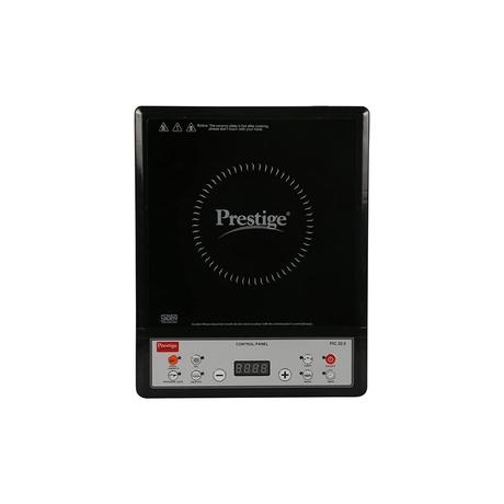 Prestige PIC22 1200 Watts Induction Cooktop, 6 Pre-Set Menus, Anti Magnetic Wall, Black and Silver-3