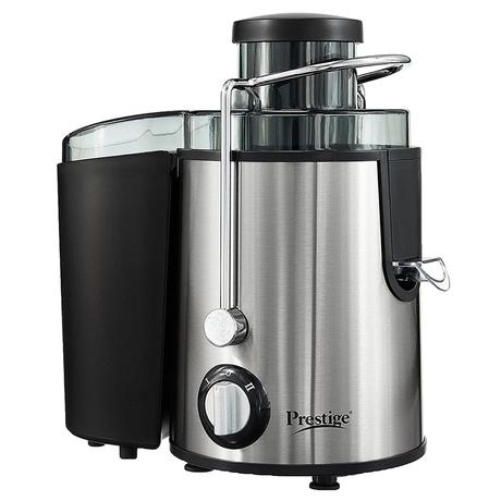 Prestige PCJ 7.0 500W Centrifugal Juicer, Anti-Drip, Dual Locking System, Black and Steel-0