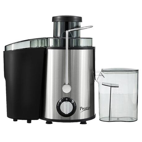 Prestige PCJ 7.0 500W Centrifugal Juicer, Anti-Drip, Dual Locking System, Black and Steel-1
