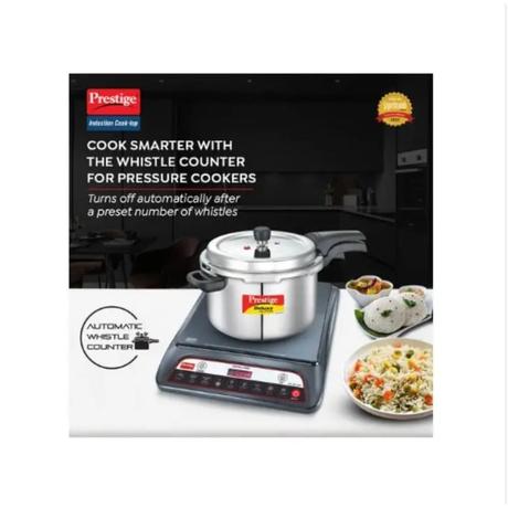 Prestige PIC 20 WIZ 1600W Induction Cooktop (Black, Automatic Whistle Counter)-1