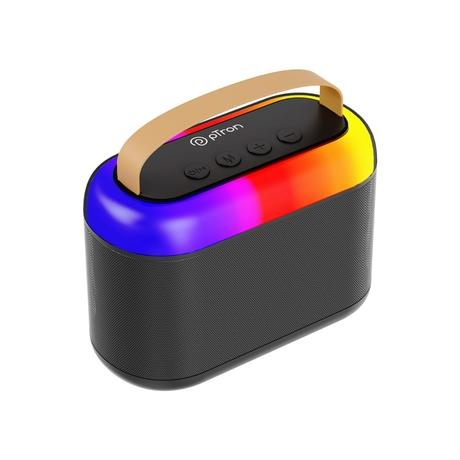 pTron Funk Duet Evo 20 W Bluetooth Speaker with Wireless Karaoke Mic, 6 Hrs Playtime, Vibrant RGB Lights, Funny Voice Effects, Multi-Play Modes BT v5.3/TF Card/Aux-in/USB & Type-C Charging Port (Black)-1