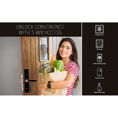 Qubo Ultra HLM01 Smart Door Lock with 5-Way Unlock Access, Copper-1