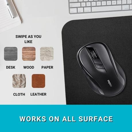Rapoo M500 Multi-mode Wireless Mouse, Black-4