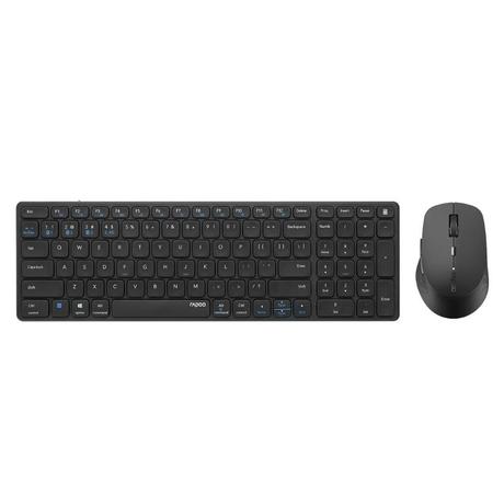 Rapoo 9350M C-Type Rechargeable Bluetooth Wireless Multi-Device Mouse & Keyboard Set, Dark Grey-0