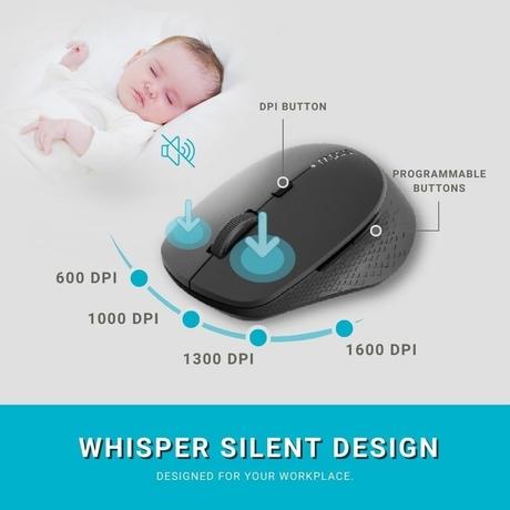 Rapoo 9350M C-Type Rechargeable Bluetooth Wireless Multi-Device Mouse & Keyboard Set, Dark Grey-2