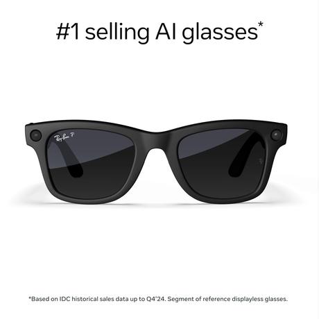 Ray-Ban Meta Wayfarer (Gen 1) with Meta AI, photo and video capture - Matte Black, Polarised Gradient Graphite lenses-2
