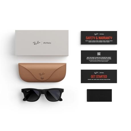 Ray-Ban Meta Wayfarer (Gen 1) with Meta AI, photo and video capture - Matte Black, Polarised Gradient Graphite lenses-7